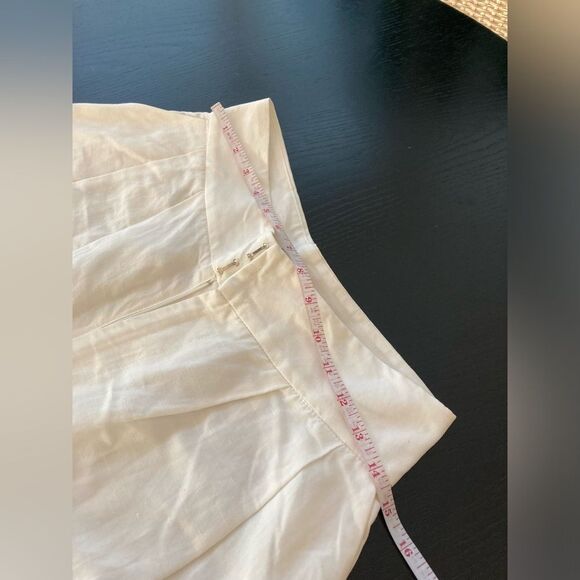 L’Cecci Brazilian White Wide Leg High Rise Linen Palazzo Pant Size 40 - Picture 6 of 10